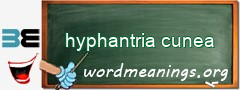 WordMeaning blackboard for hyphantria cunea